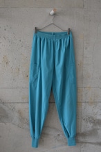 Turquoise blue long ribbed easy pants