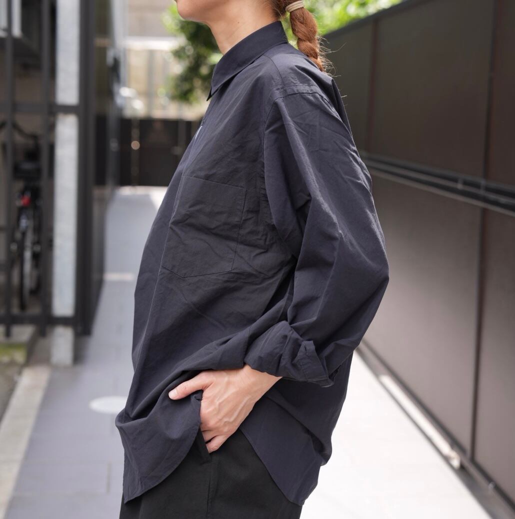 COMOLI(コモリ)18G長袖ニットポロ fade navy (X01-06023） | Pay ID