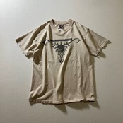 USA Harley-Davidson　ダメージ　Tシャツ　ハーレーダビッドソン　ライトベージュ　M 古着