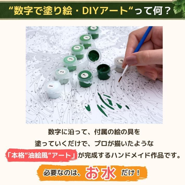 数字 塗り絵『ヨーロッパ海辺の街』フレーム付き（組立不要） ナンバー