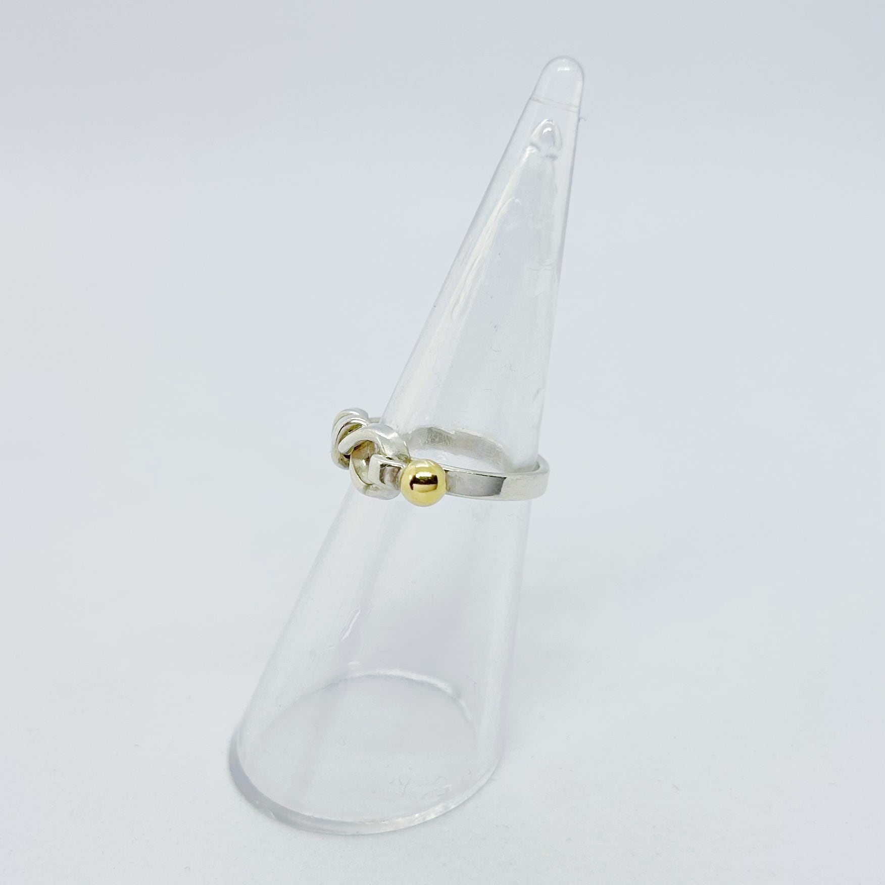 TR7147】Tiffany&Co. hook&loop ring/silver925,K18/ティファニー