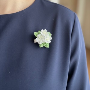 はじまりの桜　髪飾り／ブローチ