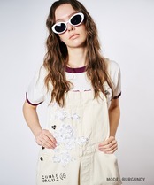 COOLA 4ベアープリントリンガーTシャツ (BURGUNDY)　CQ-48101