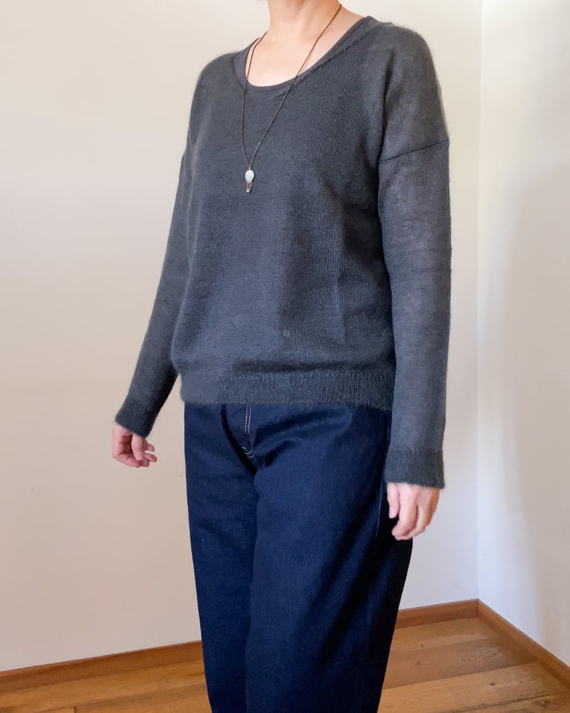 evam eva モヘアシルクVネックプルオーバー | evam eva 通信販売 art