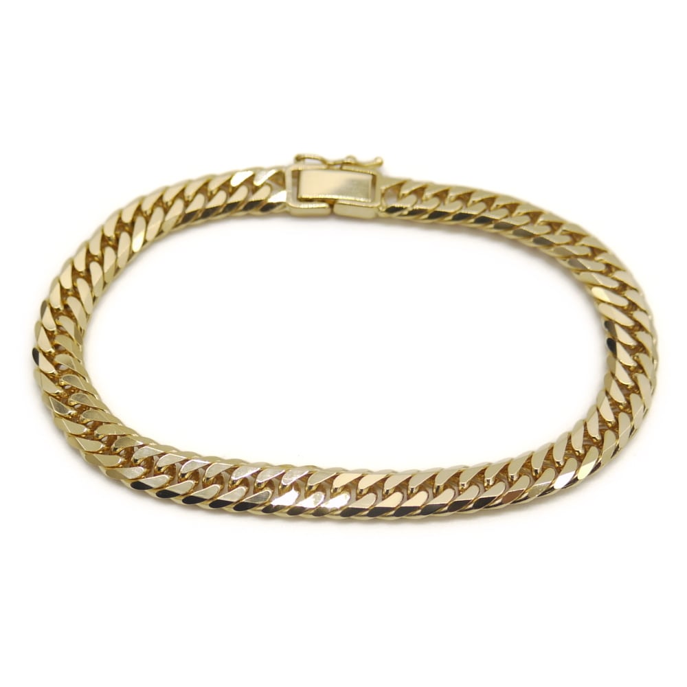 値下げ不可 新品 K18 喜平 2面 ダブルチェーン ブレスレット 18金 15g K18 喜平6面ダブルブレスレット 18金 チェーン Y02388