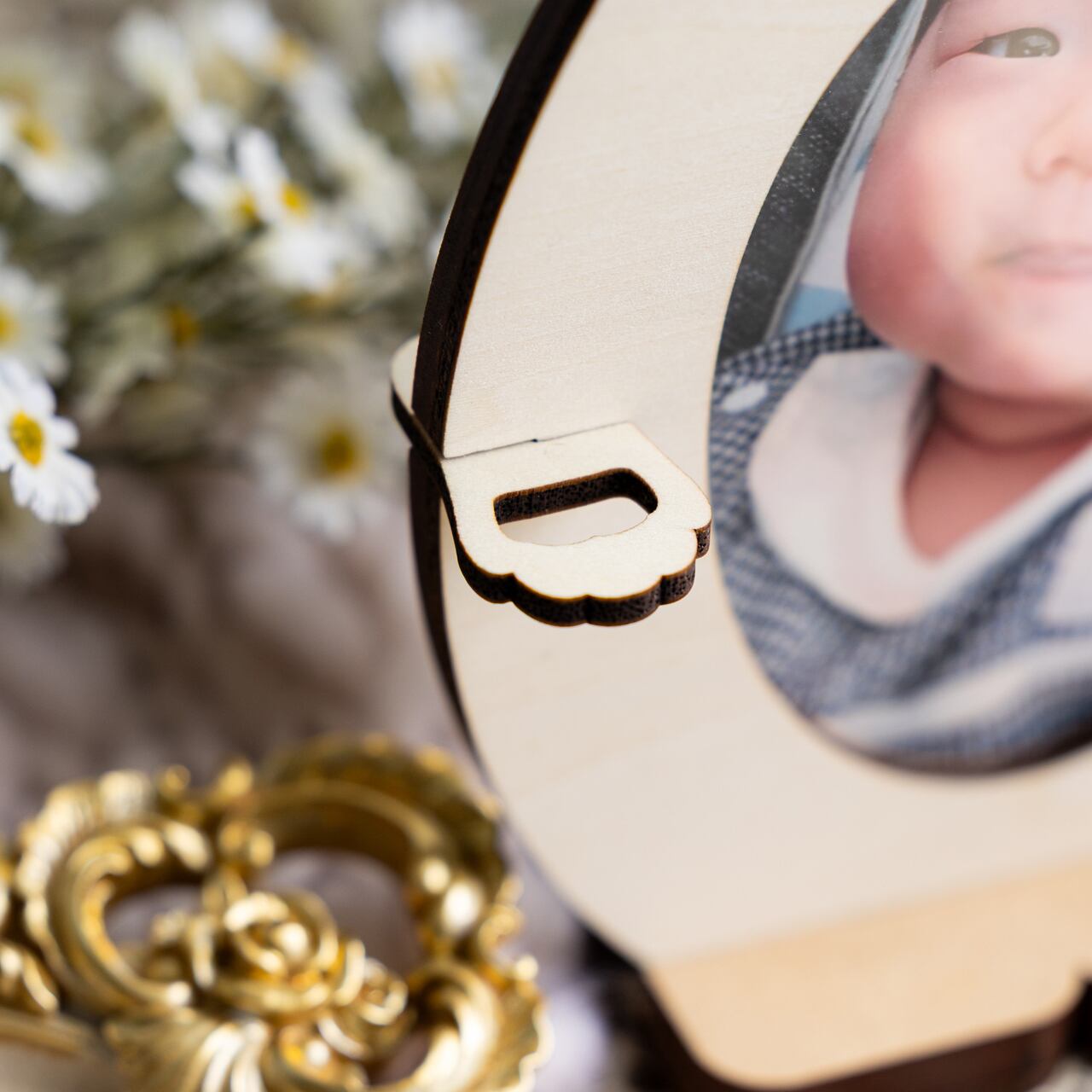 名入れ無料》命名書・命名札 フォトフレーム⌇木製「とっとくま