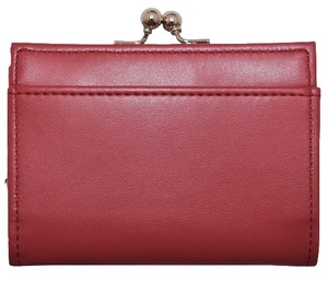 Elegant 三つ折り財布 がま口 小さい (ワイン) レディース 工房 手作り 日本製 エコパッケージ MX-0020-182