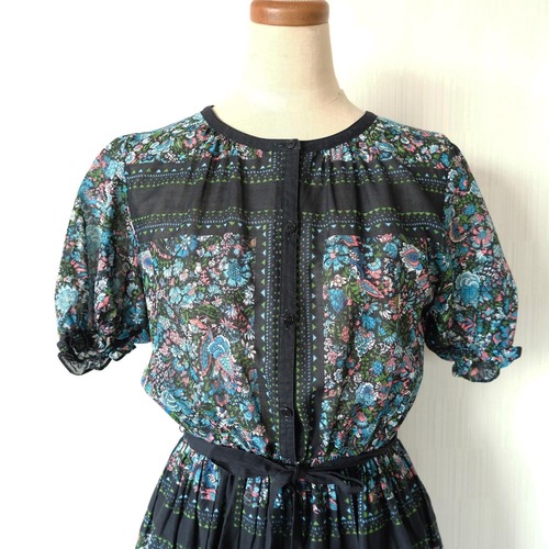 花柄シアーワンピース