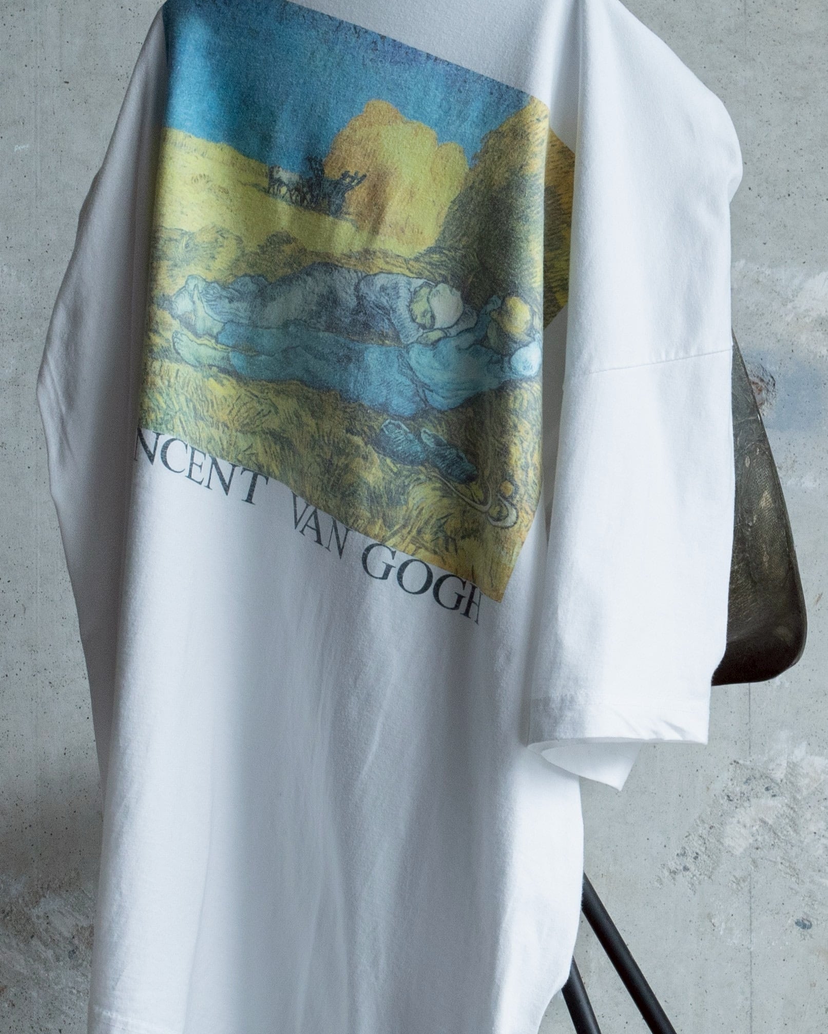 1990s vintage artistic good damaged decayed printed T-shirt