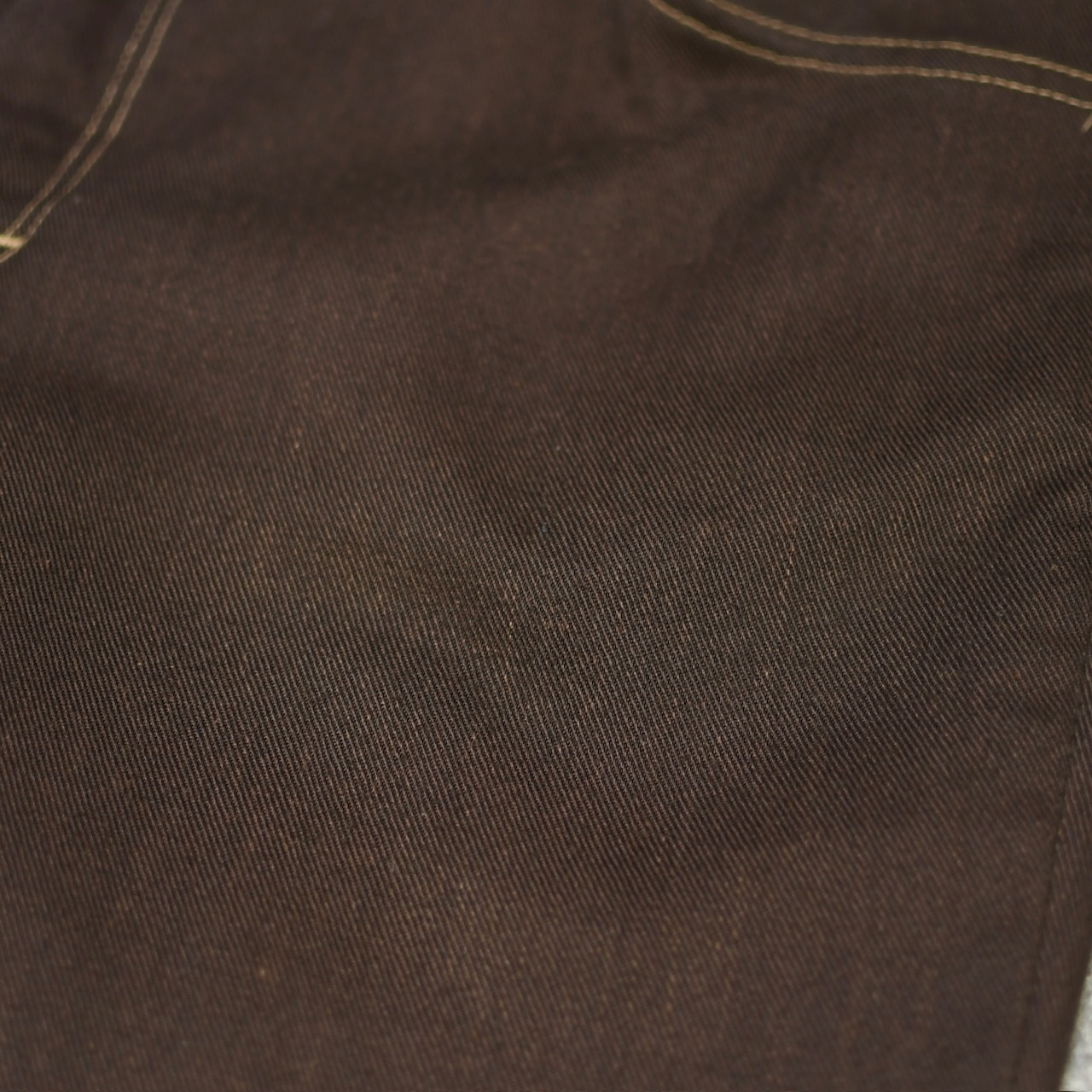 70's brown boots cut denim pants