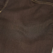 70's brown boots cut denim pants