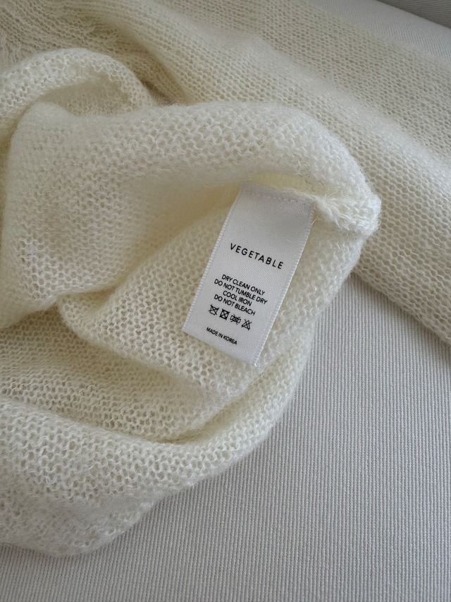 (予約) vegetable / Move mohair button knit 3color