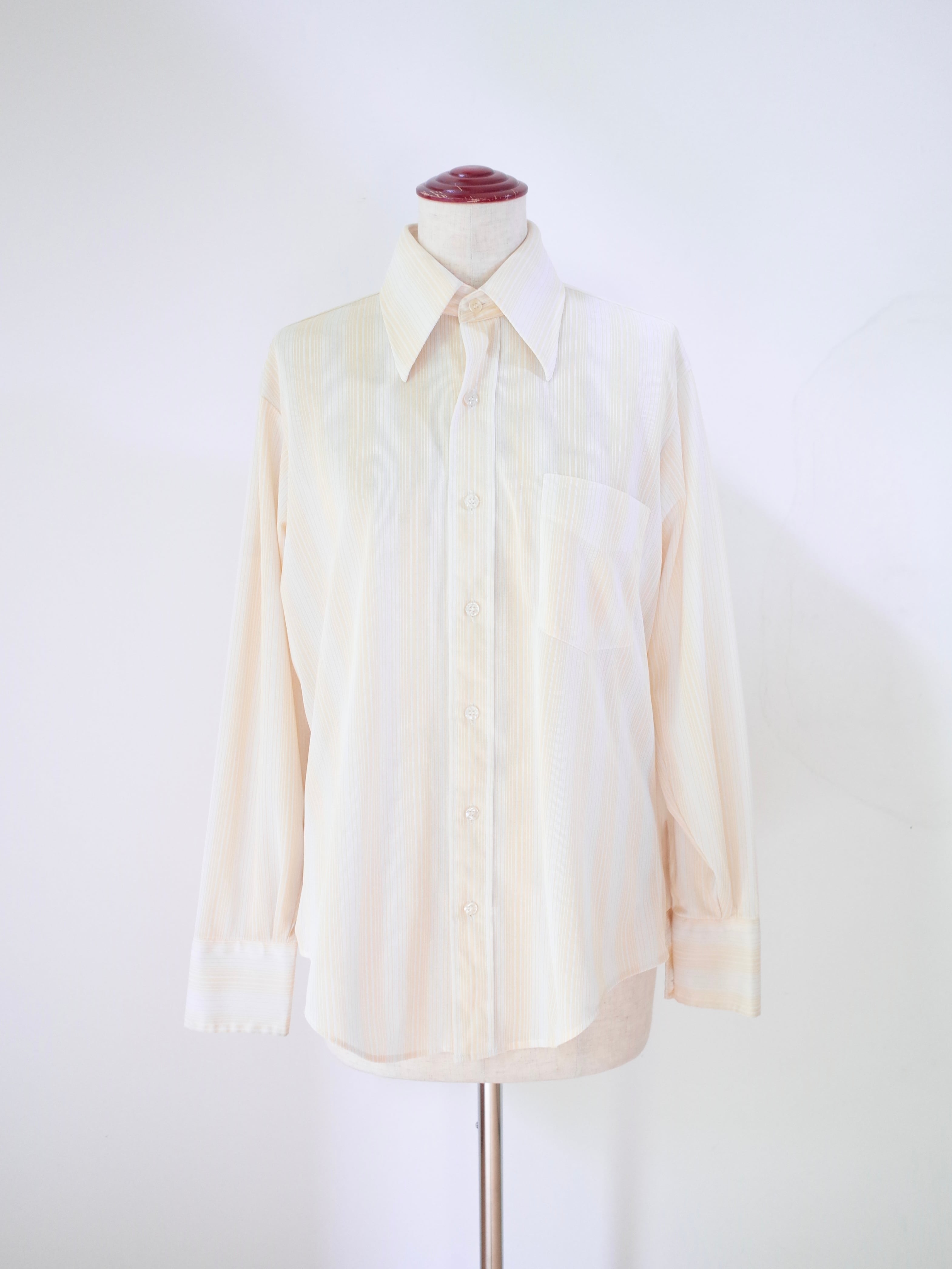 70-80s Sheer Stripe Blouse