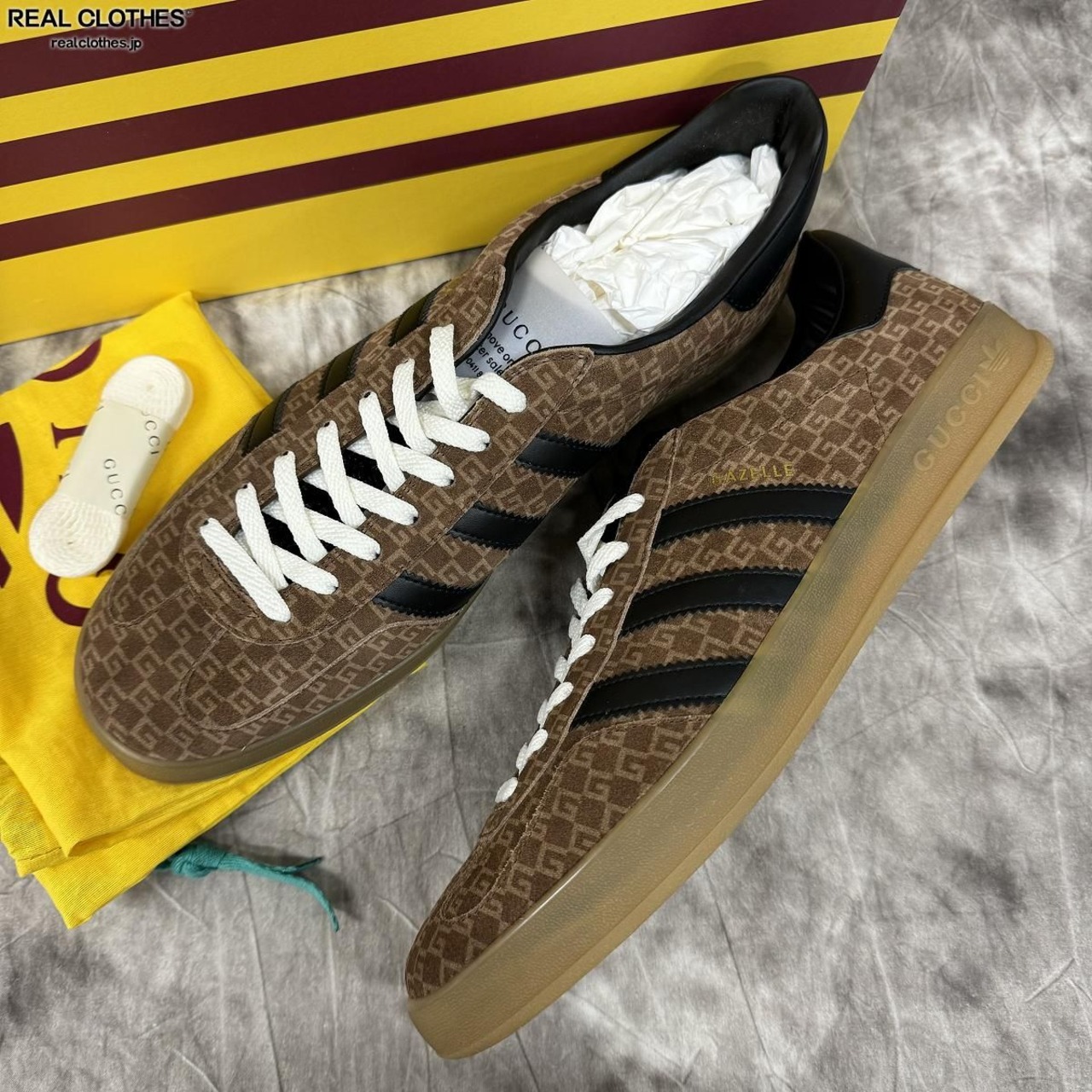 GUCCI×adidas/グッチ×アディダス 22AW Gazelle Square GG Monogram 