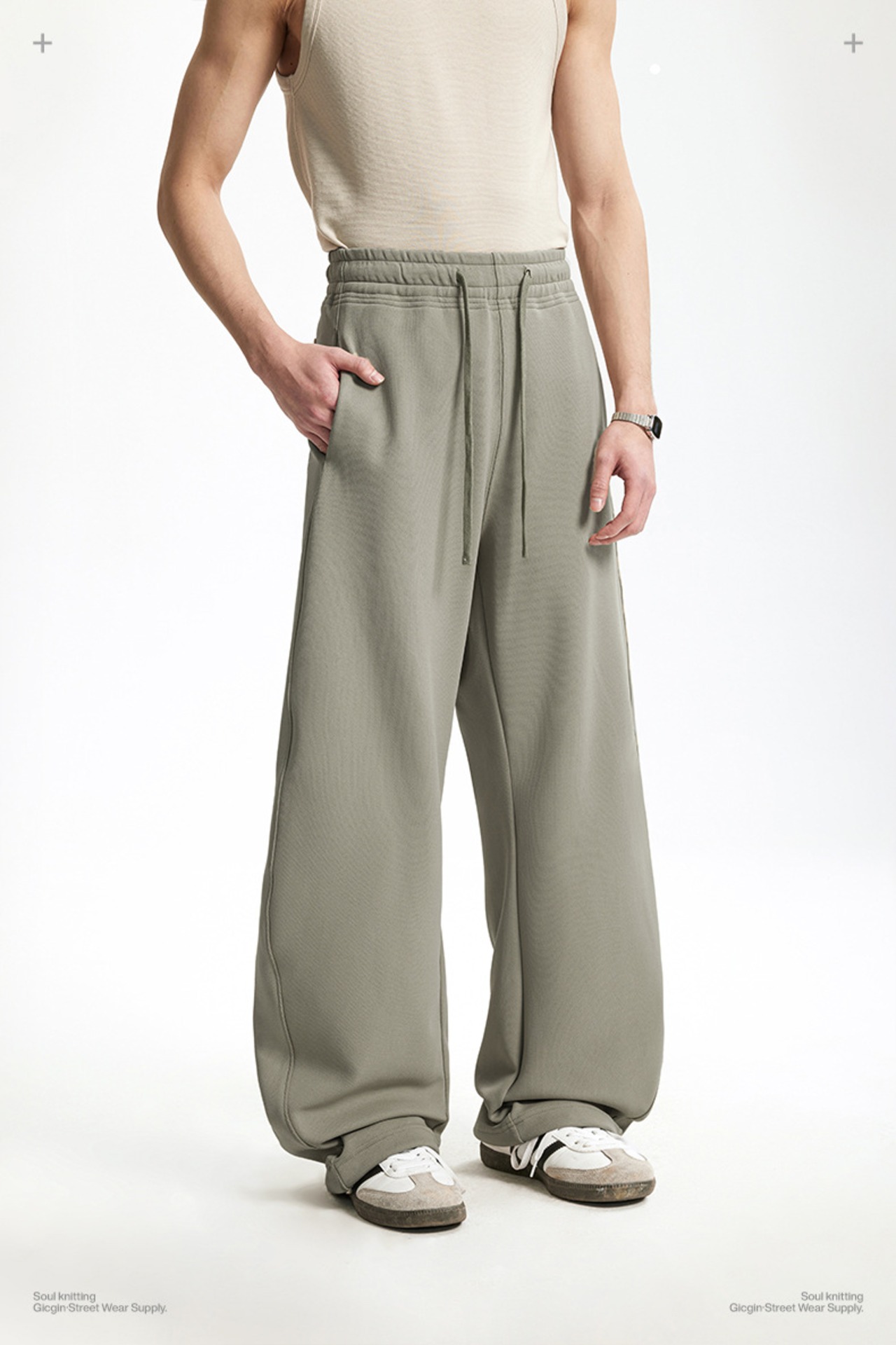 HeiQスマート温度調節 立体裁断カーブスウェットパンツ