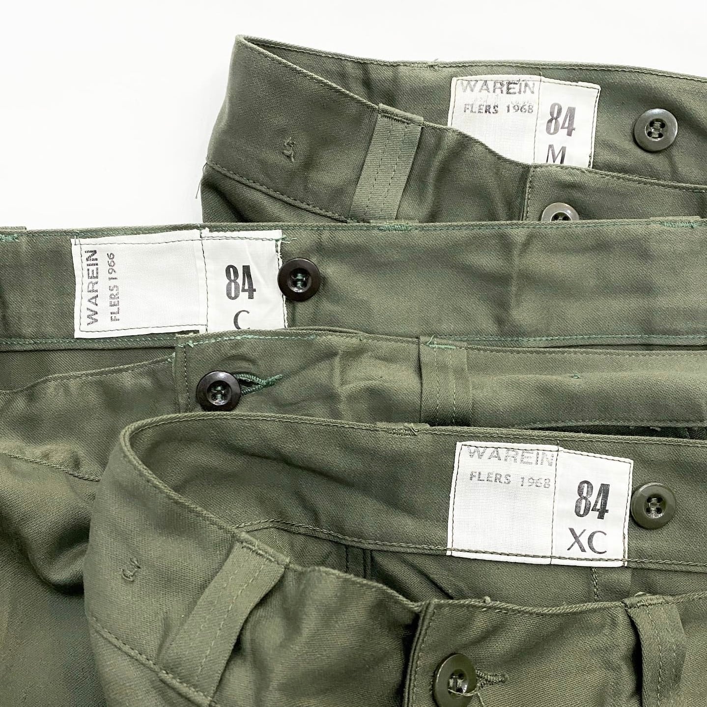FRANCE 60s vintage FRENCH ARMY M64 field cargo pants DEAD STOCK 84M