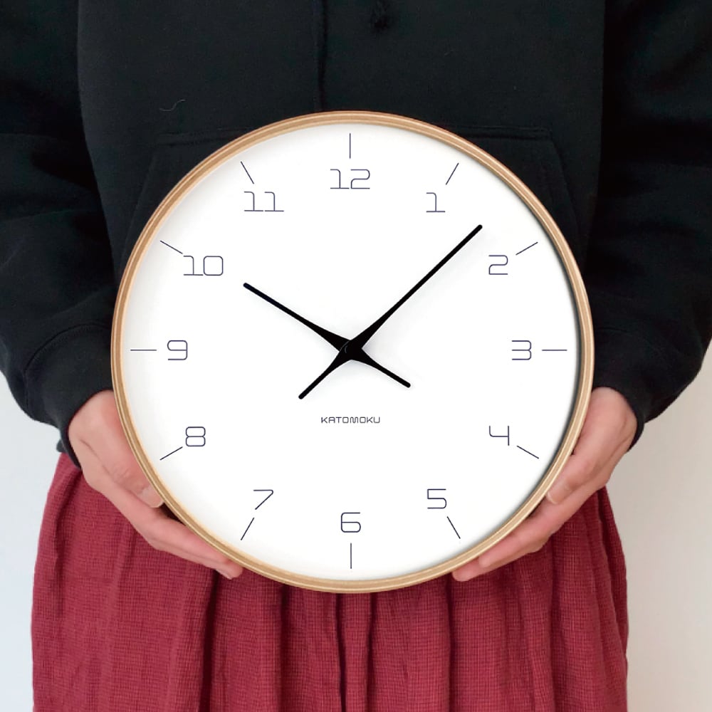 KATOMOKU plywood clock 7 ナチュラル km-71NA 掛け時計 | 加藤木工