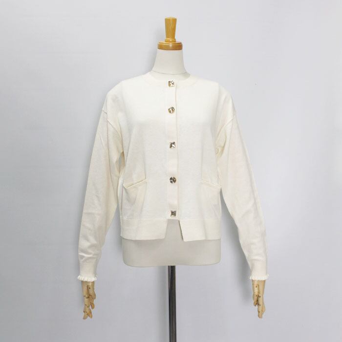 MARILYN MOON マリリンムーン cotton cashmere bijou cardigan 4254