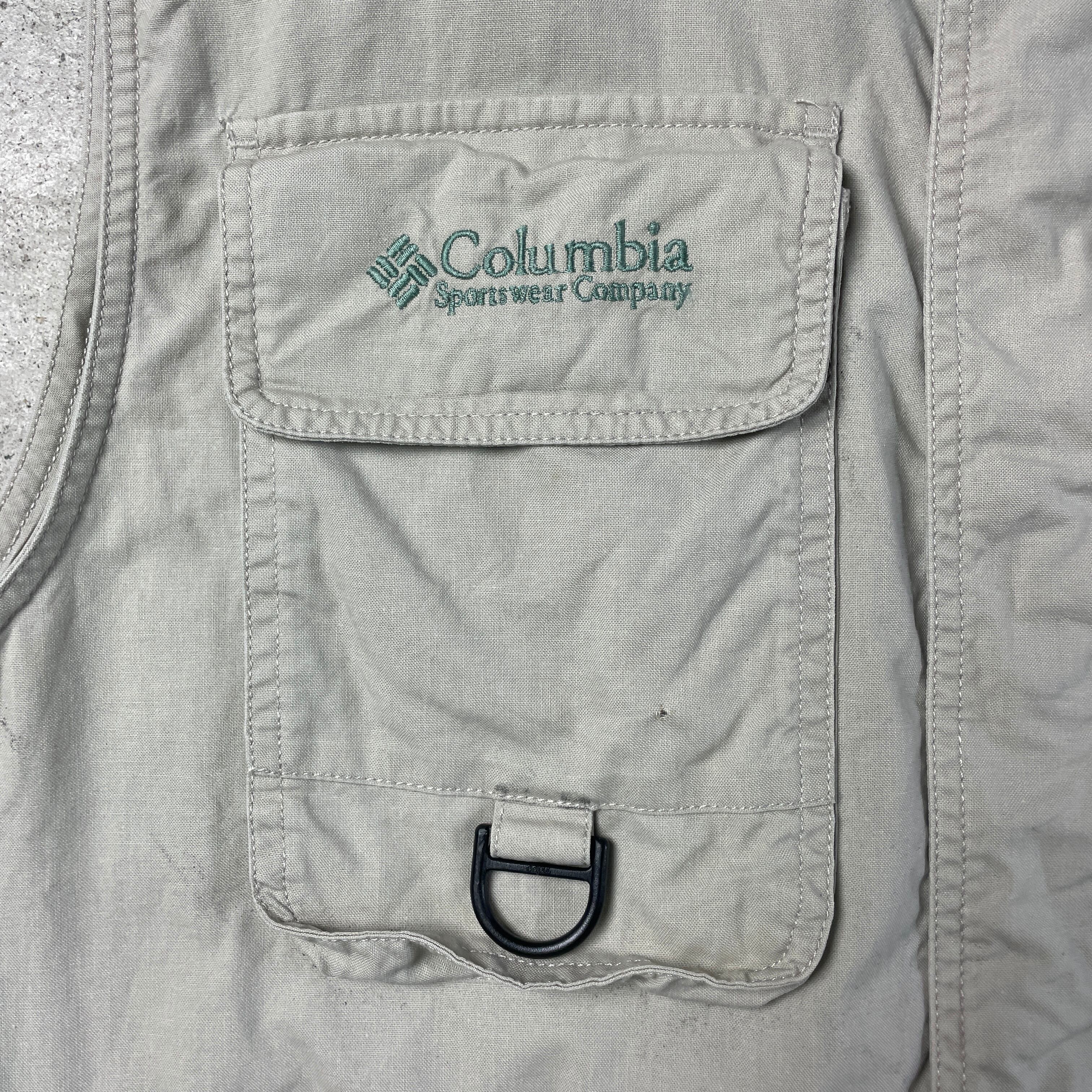 Columbia コロンビア 多ポケット アウトドアベスト メンズL 古着 多