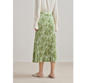 花柄プリーツスカート W00336