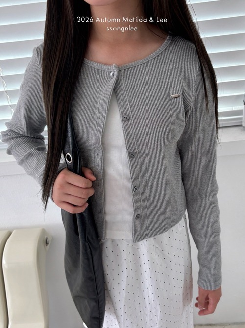 matilda & lee［取寄］apple rib cardigan tee 26autumn 애플골지가디건티
