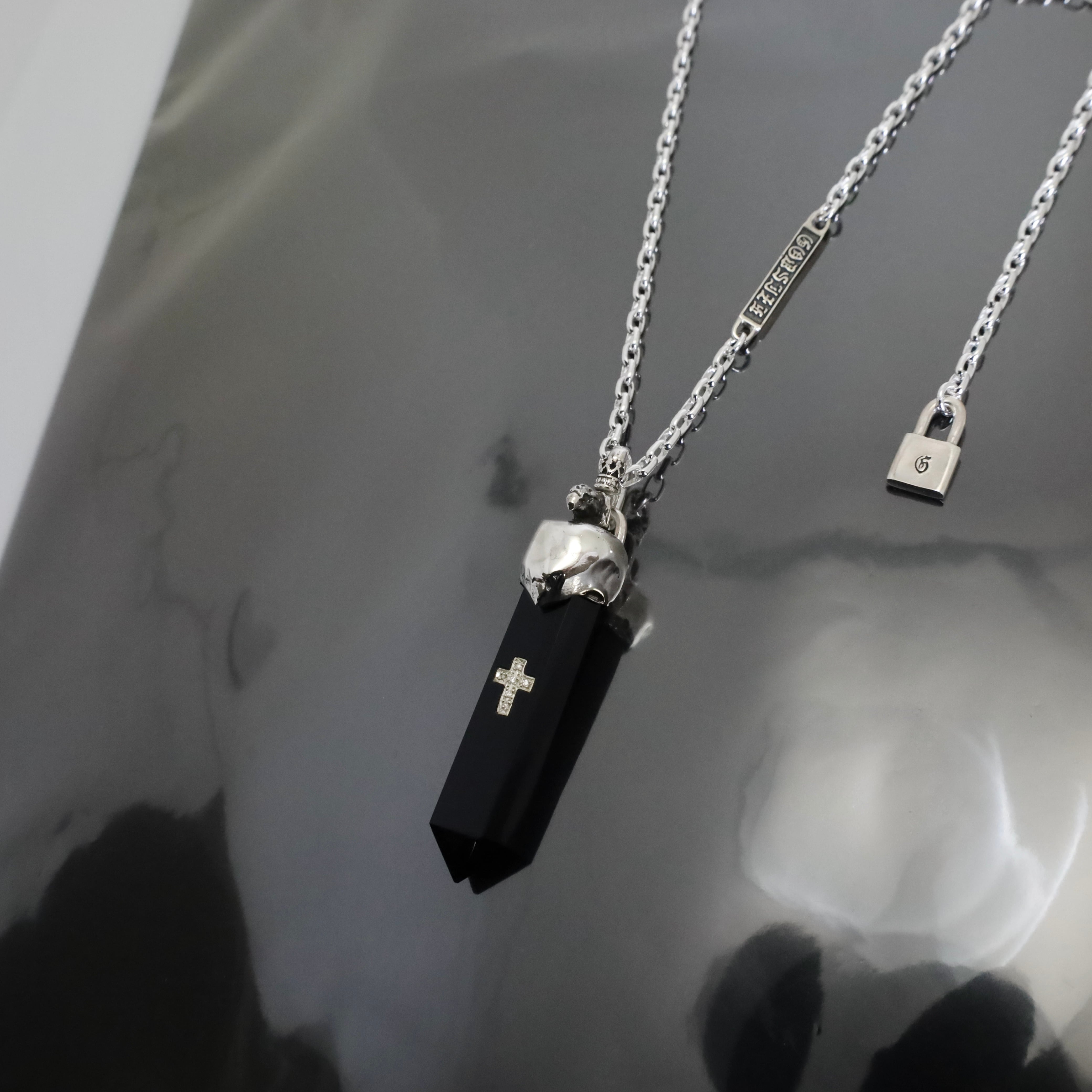 One off OBSIDIAN with DIAMONDS NECKLACE / 限定商品 オブシディアン