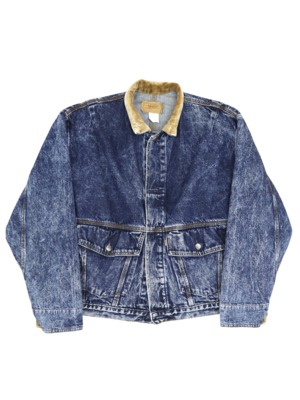 80s〜 Levi's 75073-0227 Acid Wash Denim Jacket Corduroy Made in USA M