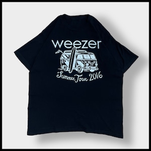 【TULTEX】weezer ウィーザー バンドTシャツ ツアーTシャツ バンt ロックt プリント ロゴ サーフボード ワーゲンバス XL相当 半袖 US古着