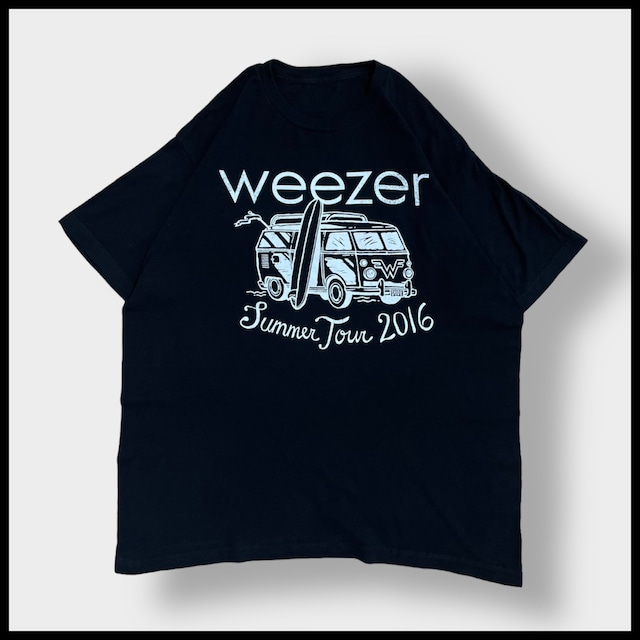 【TULTEX】weezer ウィーザー バンドTシャツ ツアーTシャツ バンt ロックt プリント ロゴ サーフボード ワーゲンバス XL相当 半袖 US古着