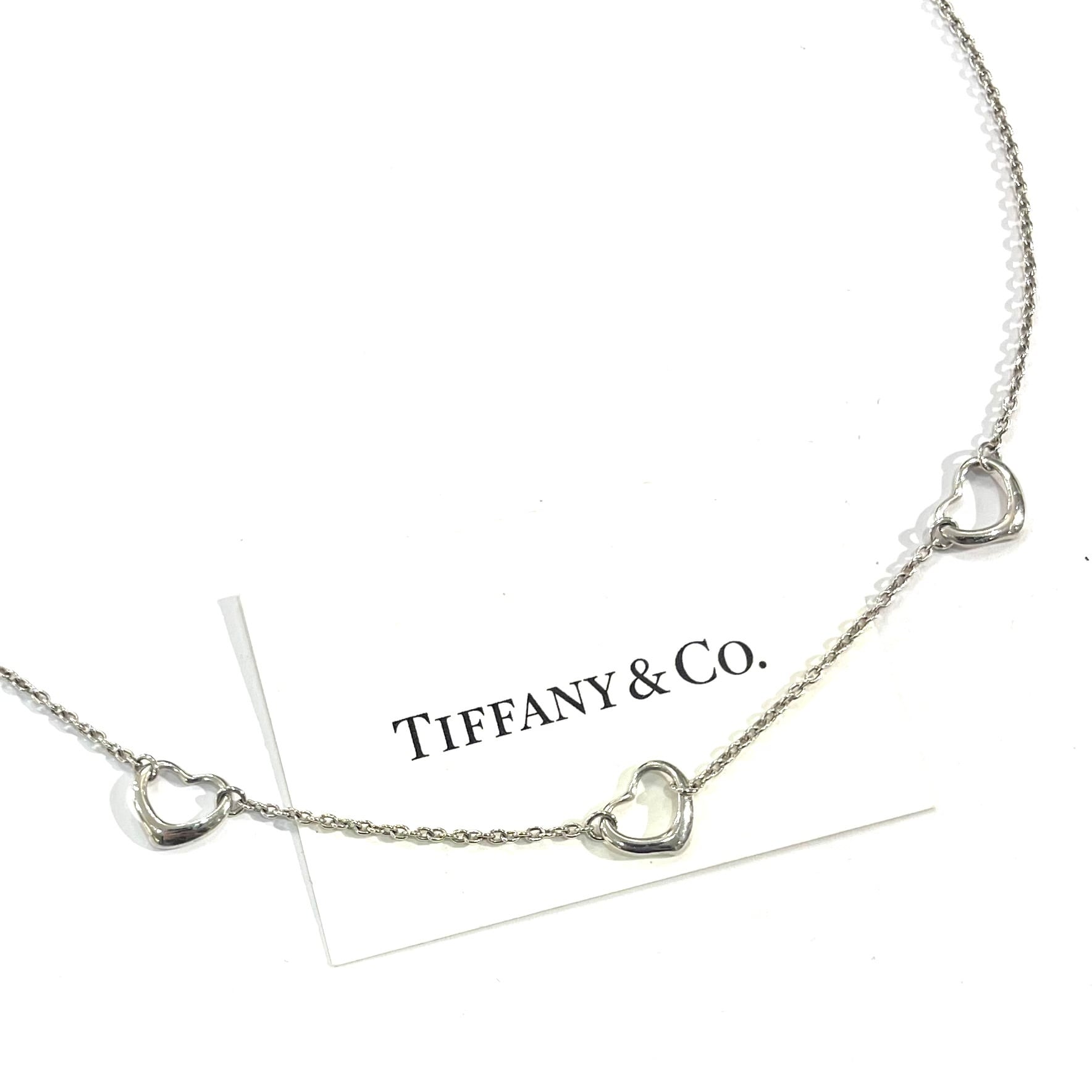TIFFANY & Co.】2758 ティファニートリプル オープンハート ネックレス