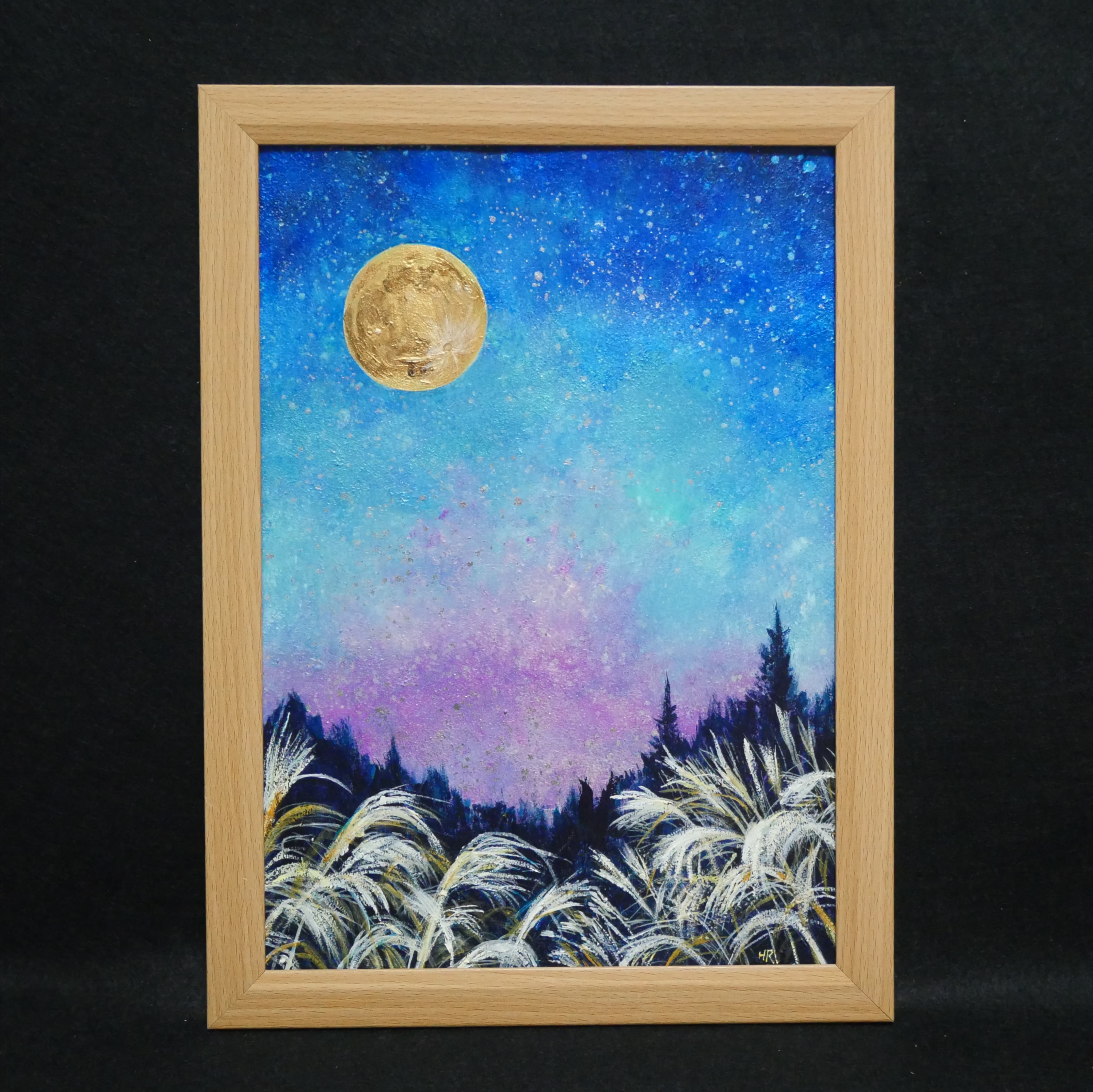 油絵 油彩 油彩画 絵画【星空の満月】 | HIROSHI1990 油絵 油彩 油彩画 絵画【星空の満月】 | HIROSHI1990