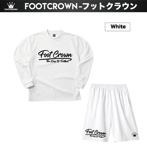 フットクラウン シンプルデザイン長袖プラクティスシャツ&パンツ 上下セット "ブラッシュロゴタイプ"