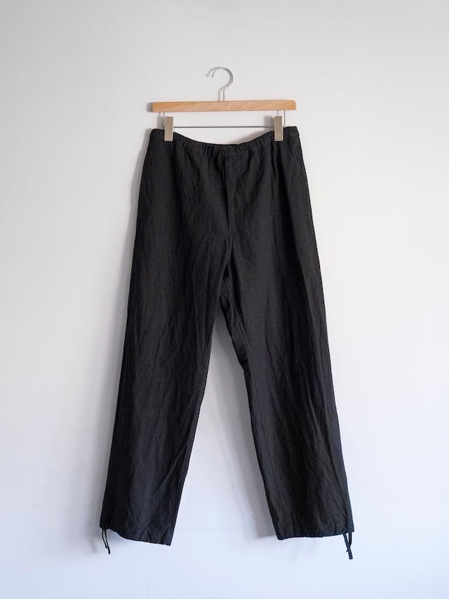 UNDECORATED 　Linen Cotton Easy Pants　BLACK　UDS24402