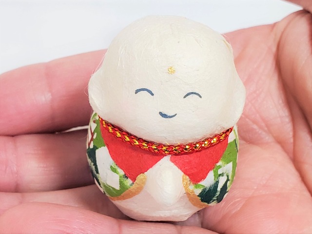 ちぎり和紙のにっこり可愛いお地蔵様♪