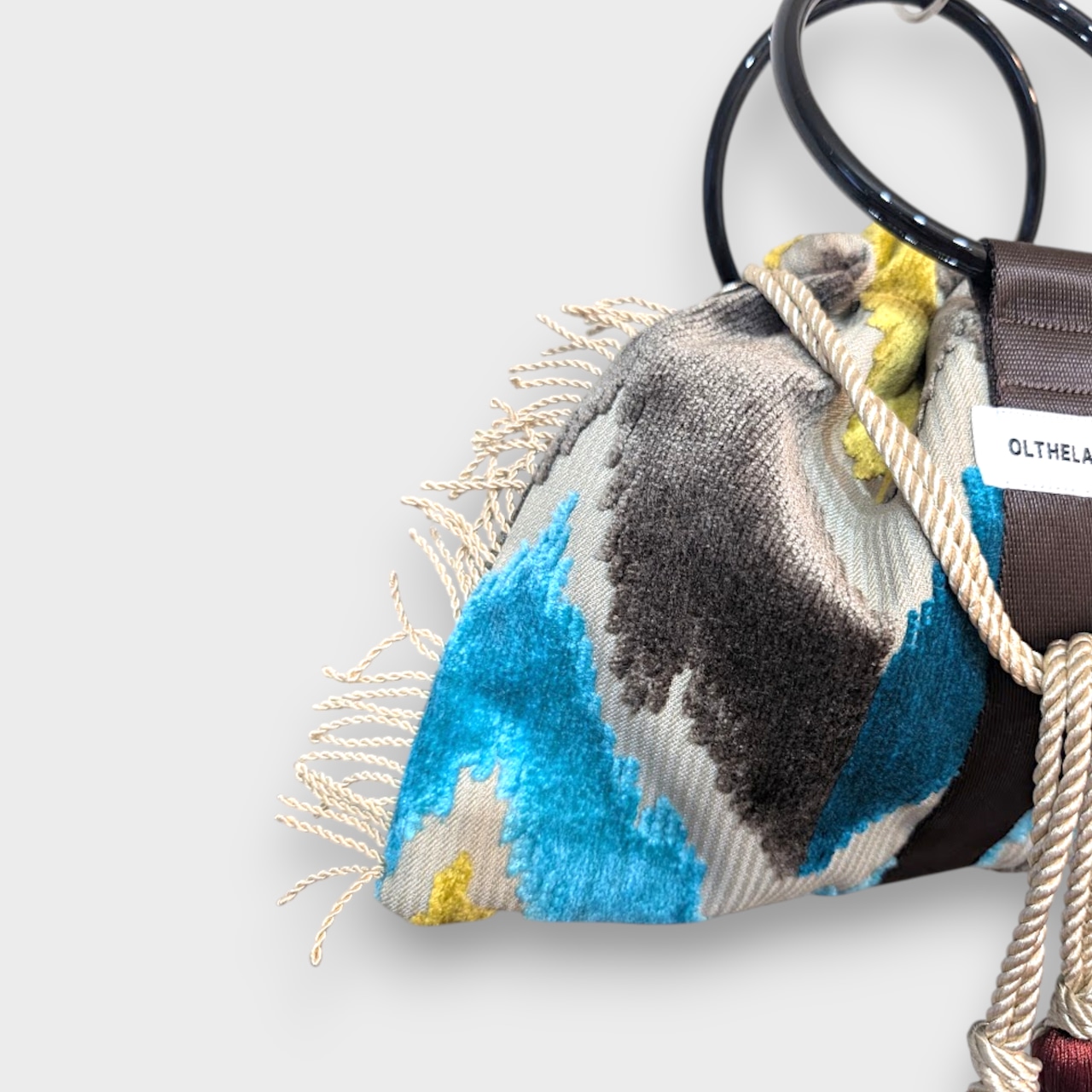 Velvet Art Ring Bag - Brown×lightBrown