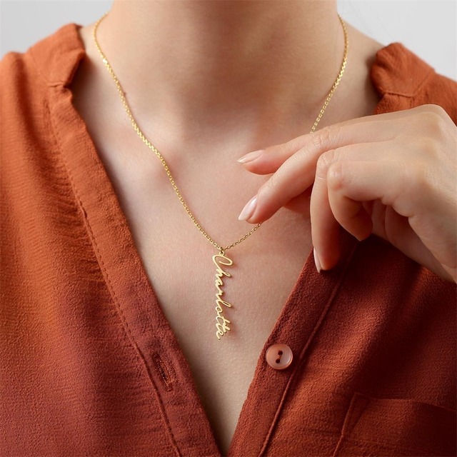 【#lufine】ネームネックレス/Y スタイル［オーダー商品］