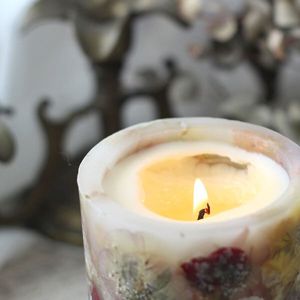 BC003 ガーデンボタニカルキャンドル Mサイズ ホワイトムスクの香り