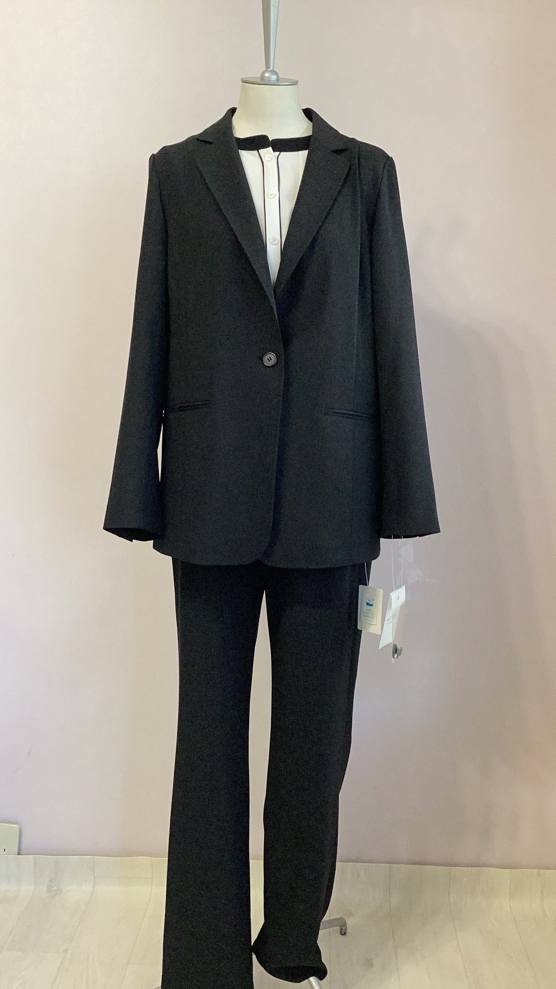 ブラック ジャケット＆ブラウン パンツ セット ジャケット パンツ 2点セット 3240101 ブラック 9号 レディース