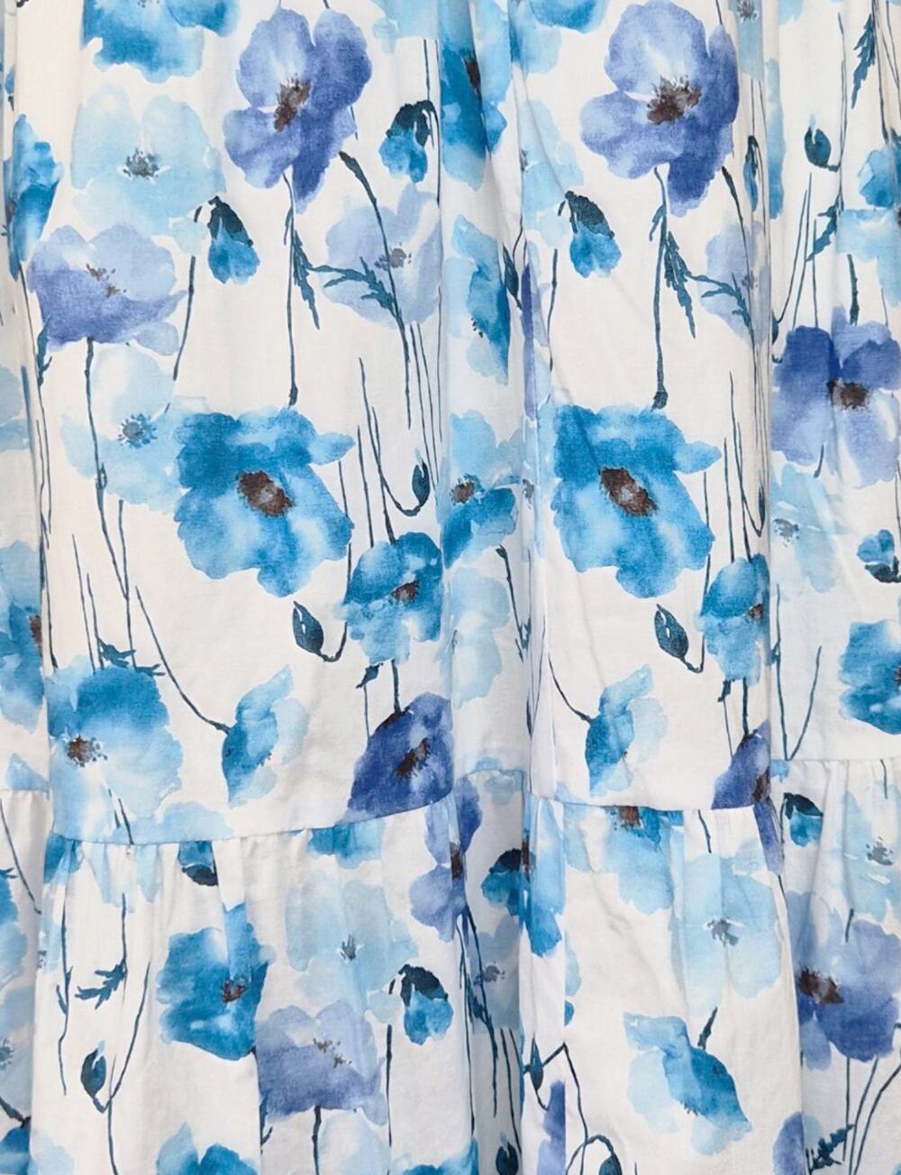フラワーコットンティアードワンピース blue×white | amin pur