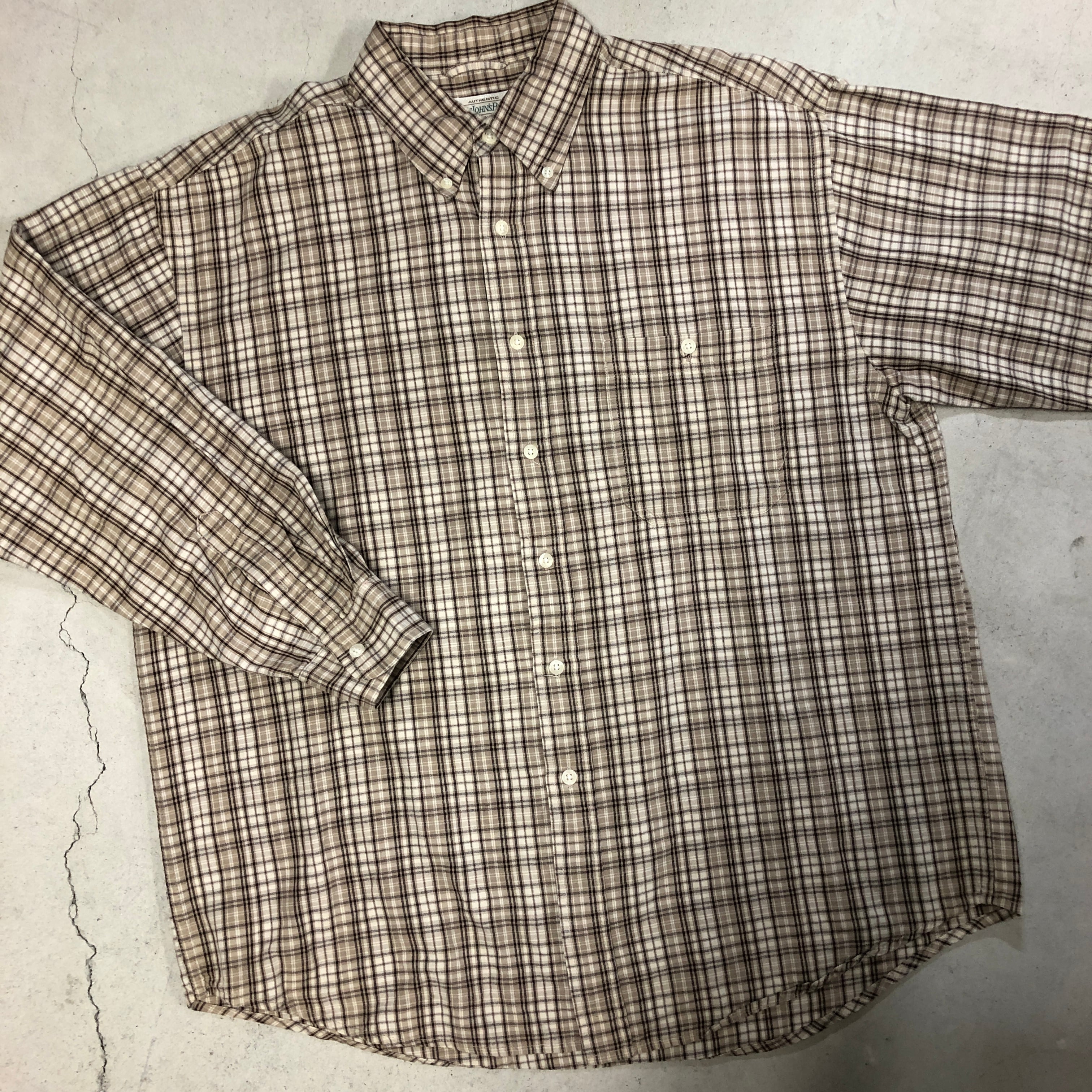 ST.JOHN'S BAY BROWN BD CHECK SHIRT | safarionline
