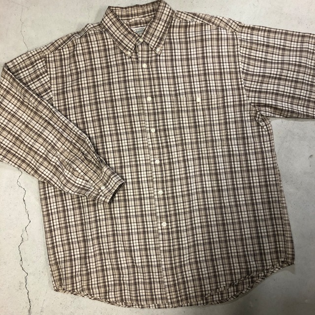 ST.JOHN'S BAY BROWN BD CHECK SHIRT