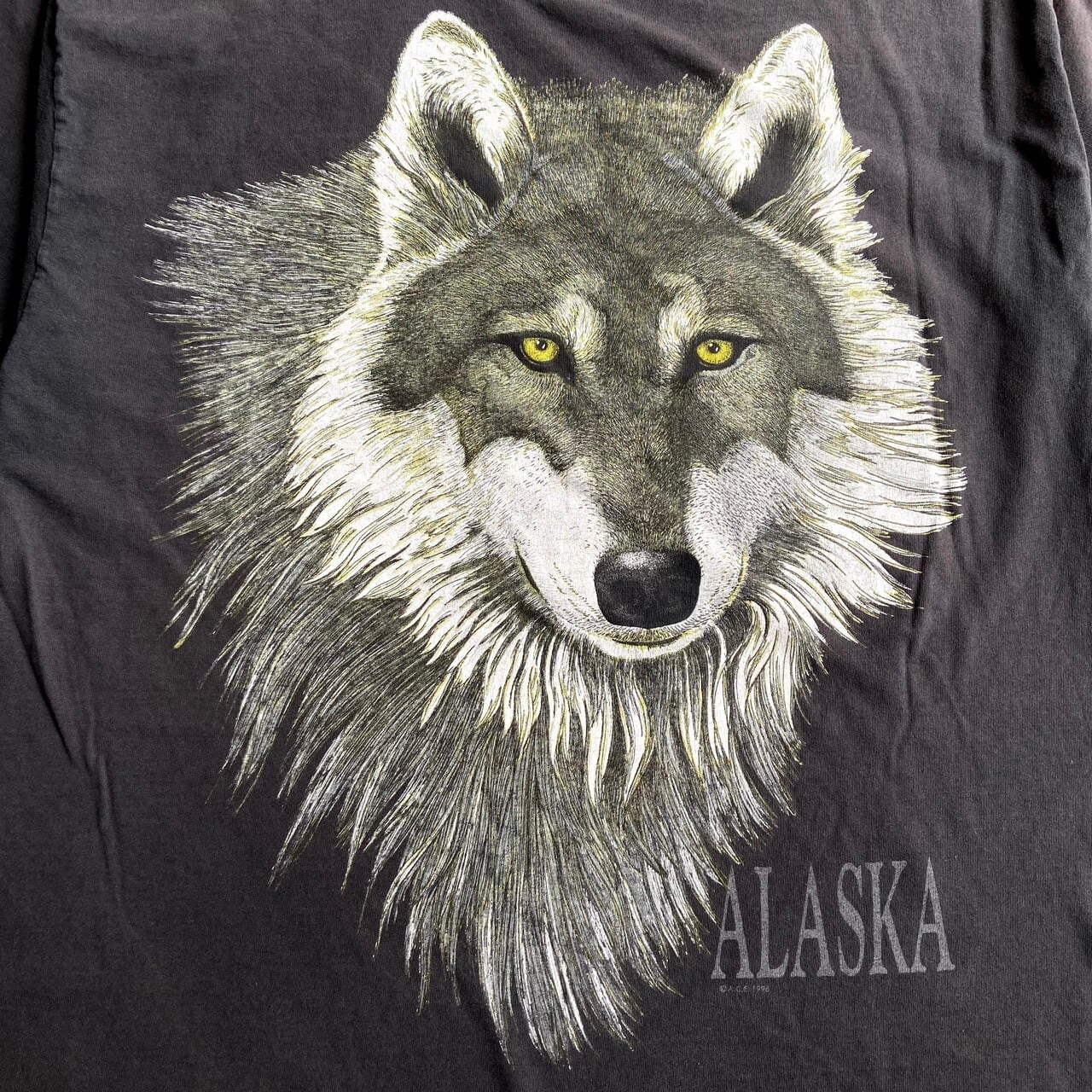 90年代 ALASKA オオカミ アニマルプリントTシャツ メンズXL 古着 90s ビンテージ ヴィンテージ 動物 狼 ブラック  【Tシャツ】【SA2204】 | cave 古着屋【公式】古着通販サイト