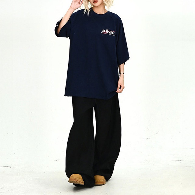 ロゴライングラフィックTシャツ 2col   R02032