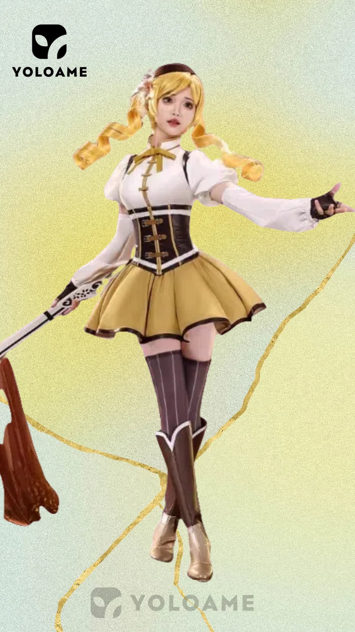 魔法少女まどか☆マギカ 巴マミ コスプレ衣装【三分妄想 1/3Delusion