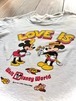 70s  WALT DISNEY PRODUCTION 〝Mickey & Minnie  LOVE IS〟 INK Print T-Shirt / Size About Women MEDIUM