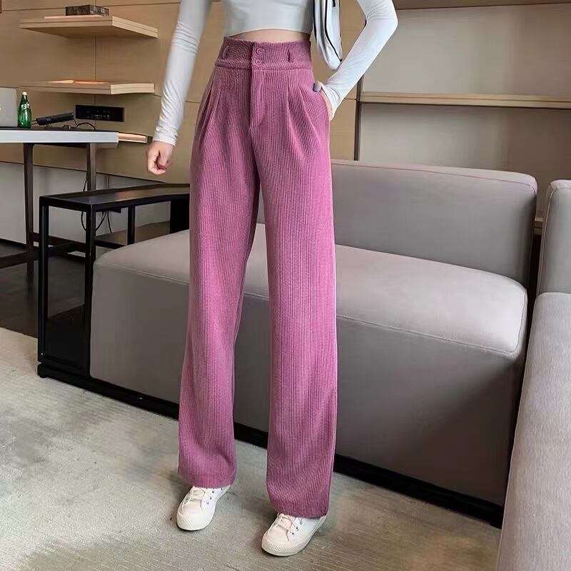 コーデュロイハイウエストワイドパンツ　AJ1362-610　