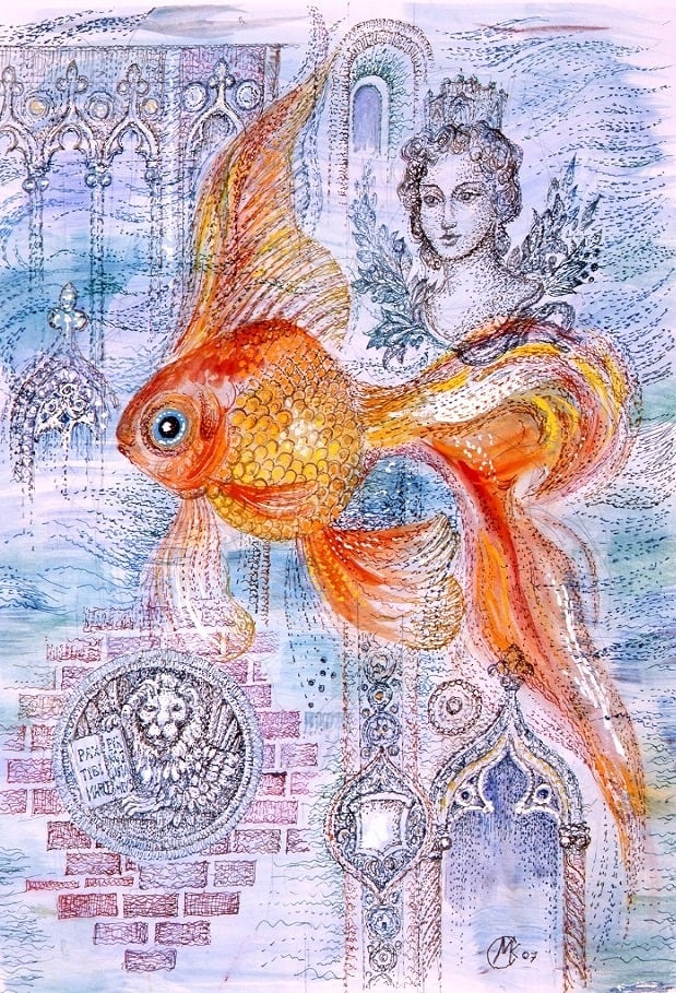 ガラス細工の金魚(ベネチア) | Venezianisches Gold Fisch