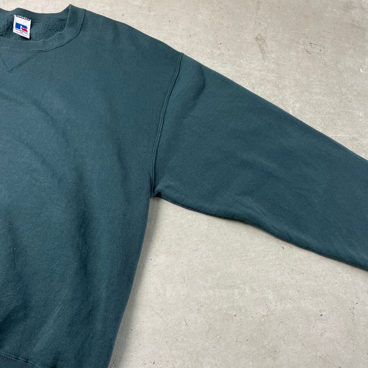 60s 70s 白 L ラッセル VINTAGE SWEAT 前V ガゼット