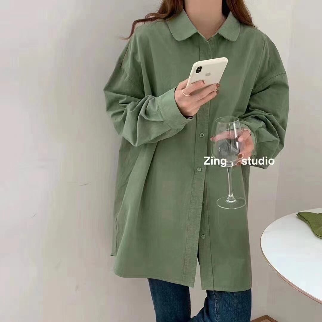 ラウンドカラーオーバーシャツ　AJ2205-D17　　