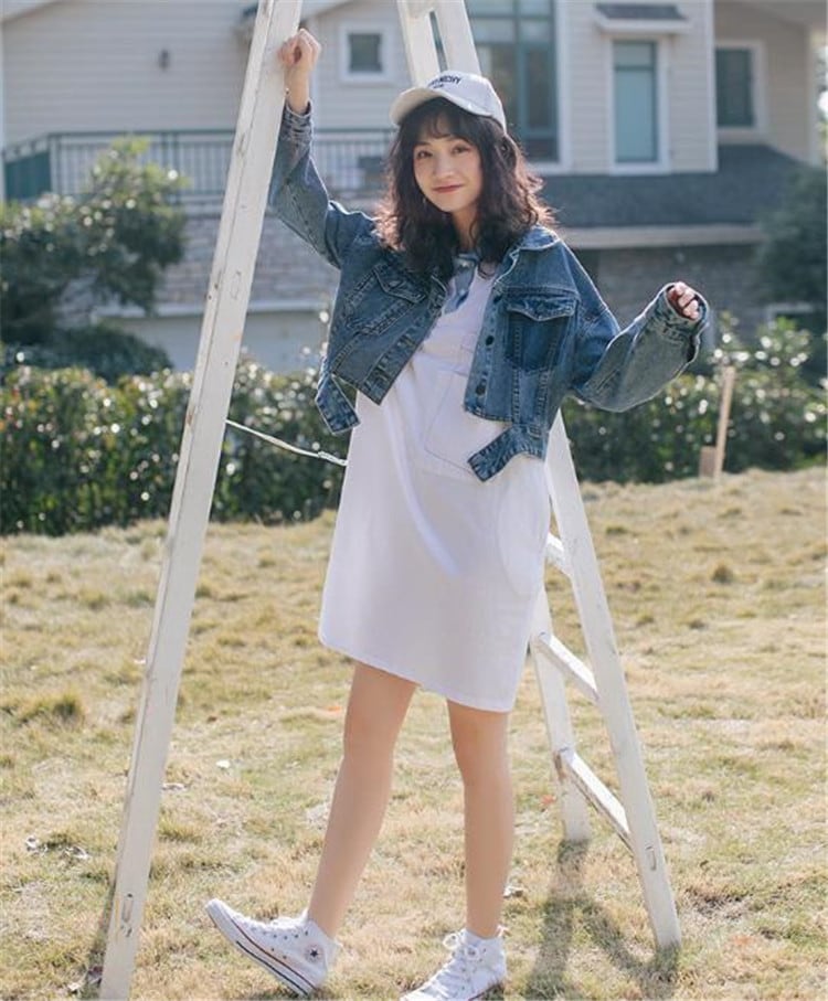 Newタイプついに入荷!韓国ファッション デニムコート ゆったりする 秋 新品 短いスタイル 長袖